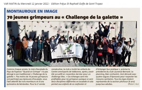 Article Var Matin du 12 janvier 2022