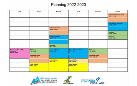 Planning 2022-2023