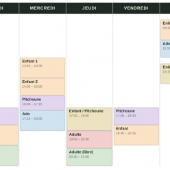 Tarifs et horaires 2026/2027